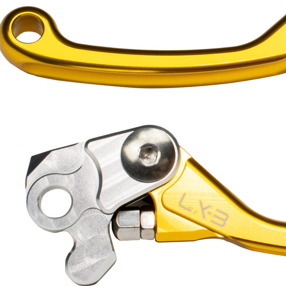 Axiom Gold Kawasaki KX-KXF / Suzuki RMZ Flex Lever Set
