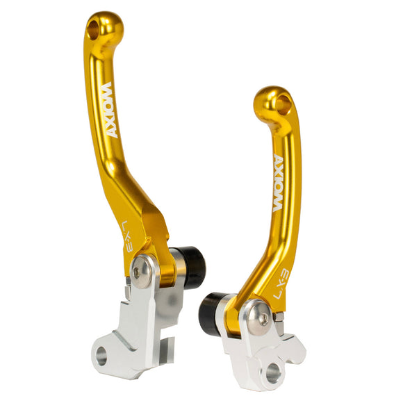 Axiom Gold Yamaha YZ80 / Suzuki RM85-125-250 Flex Lever Set