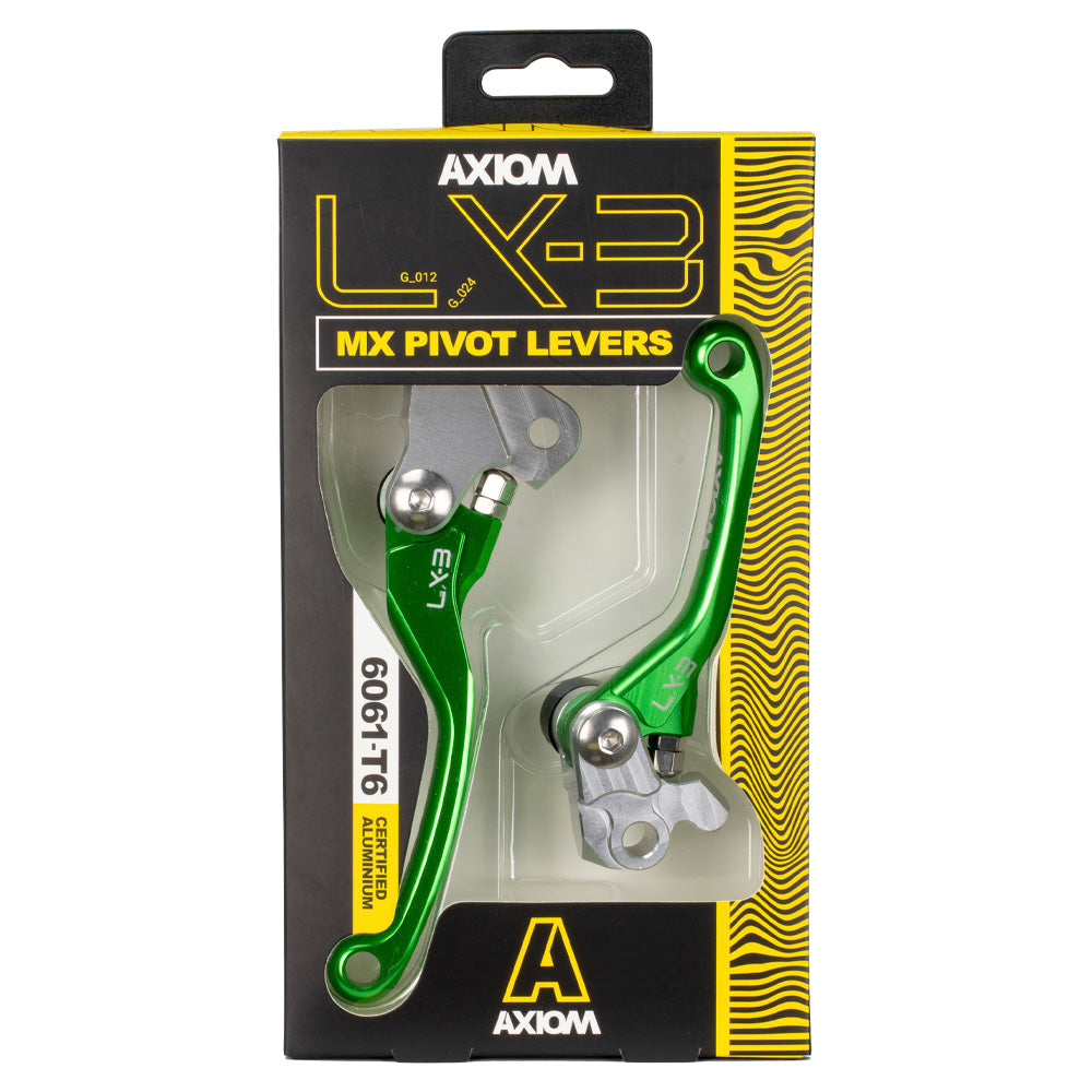 Axiom Green Kawasaki KX-KXF / Suzuki RMZ Flex Lever Set