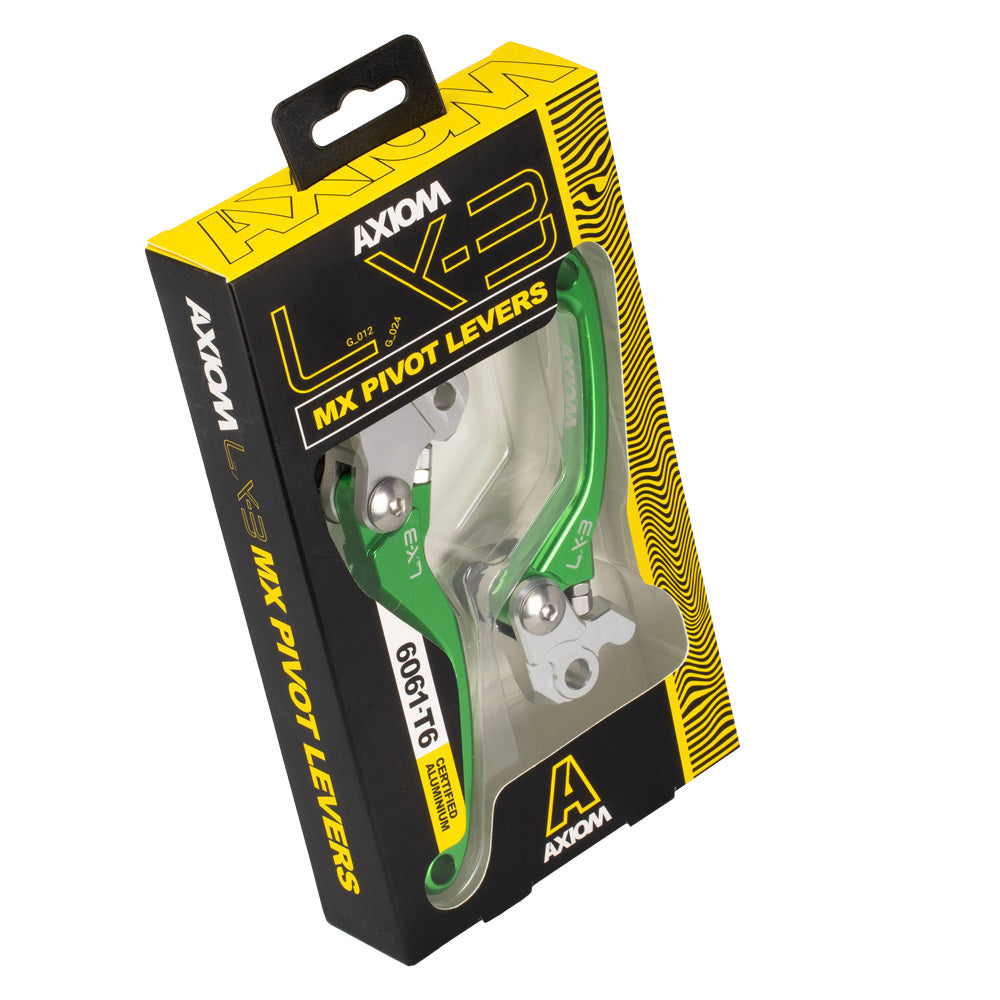 Axiom Green Kawasaki KX-KXF / Suzuki RMZ Flex Lever Set