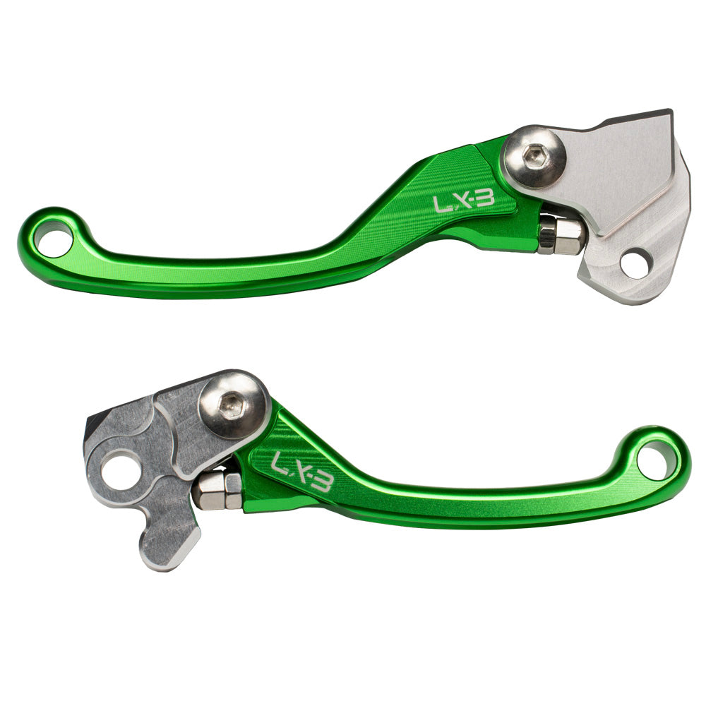 Axiom Green Kawasaki KX-KXF / Suzuki RMZ Flex Lever Set