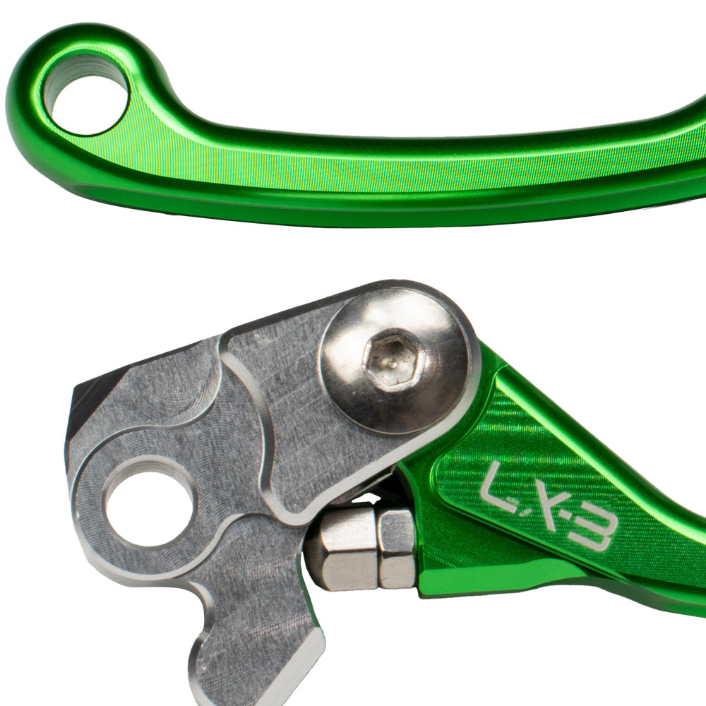 Axiom Green Kawasaki KX-KXF / Suzuki RMZ Flex Lever Set