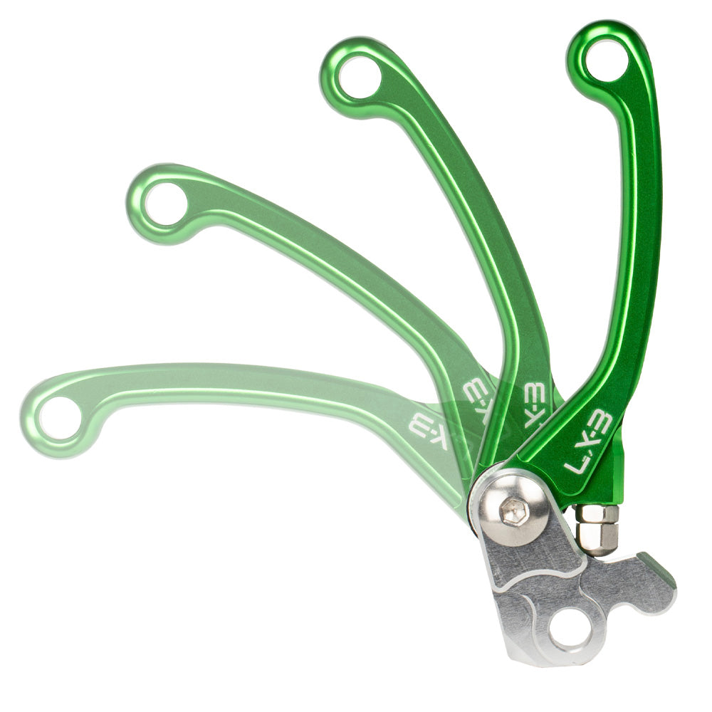 Axiom Green Yamaha YZ-YZF 01-07 / Kawasaki KX-KXF 06-12 Flex Lever Set