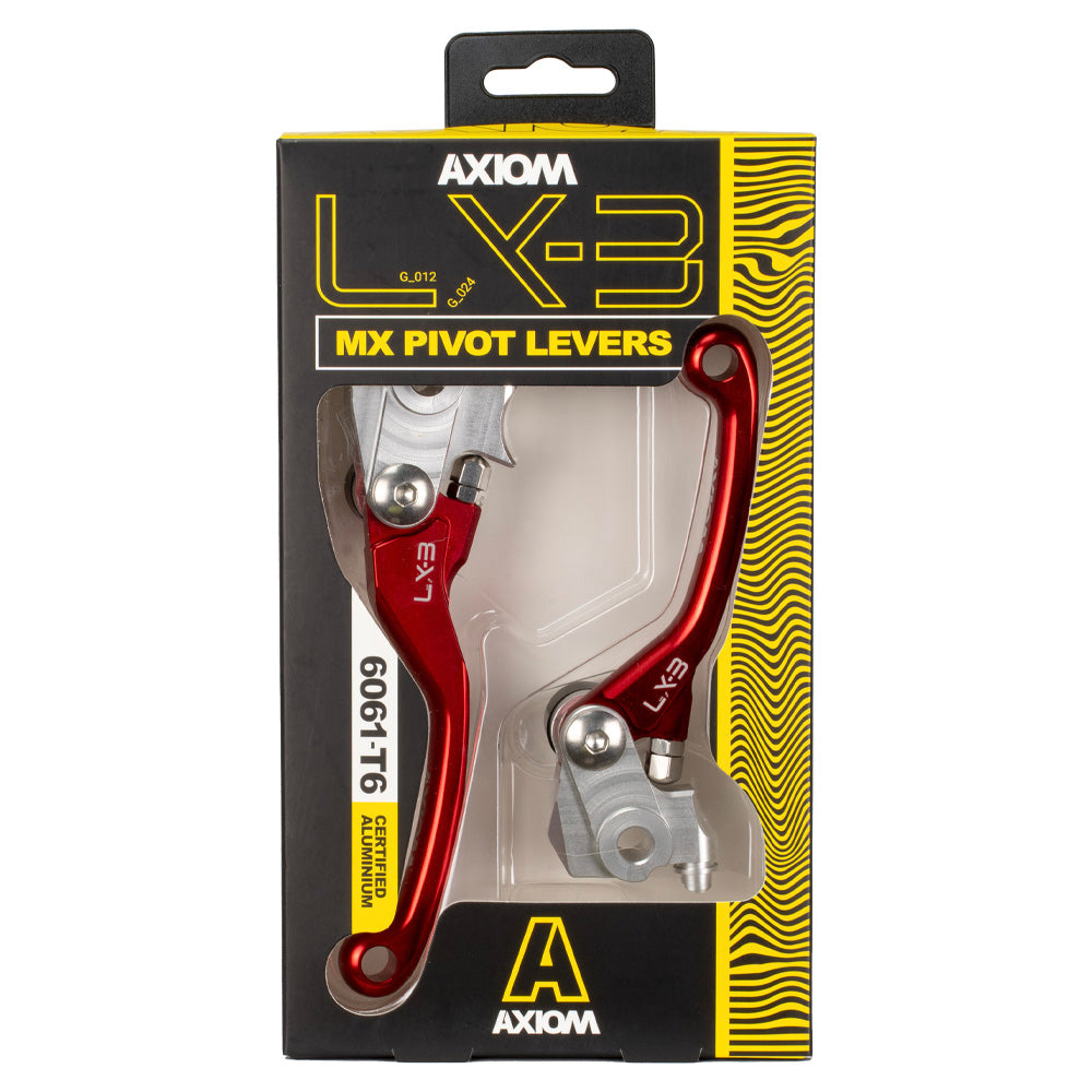 Axiom Red Honda CR-CRF-CRF-X Flex Lever Set