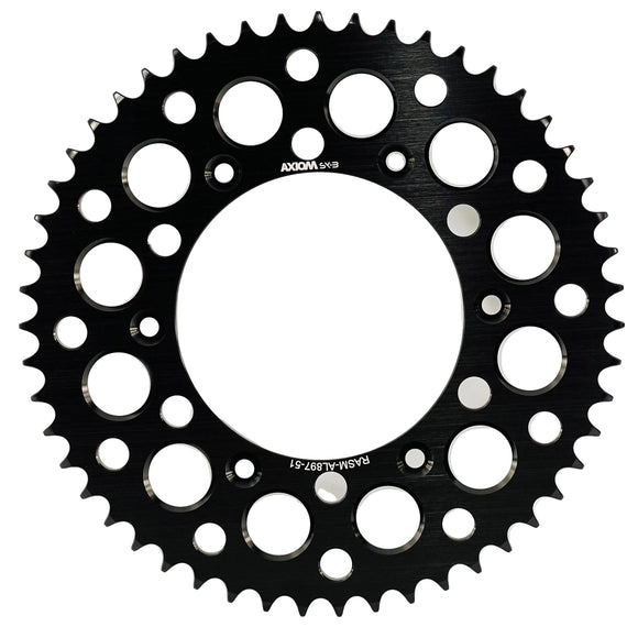 Axiom 48t  KTM / Husky / GasGas 85cc 2003-26 Black Alloy Rear Sprocket