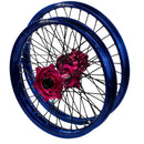 ENVY/DID STX KTM SX-SXF. HQVA TC-FC, Gas Gas MC 125-450 2023-2025 21/19x2.15 Blue / Hot Pink with Black Spokes Wheel Set-3
