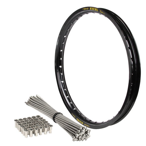HONDA CRF250RX 2013 Front 17x3.50 36 Excel Black Rim and Spoke Kit
