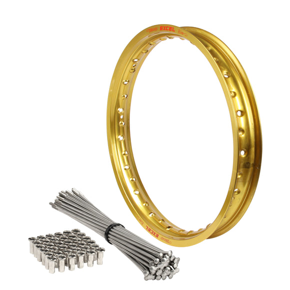 Yamaha YZ-YZF-WRF 1999-2008 (18x2.15) OEM Rear Bulldog Spoke Set & Gold Excel Rim