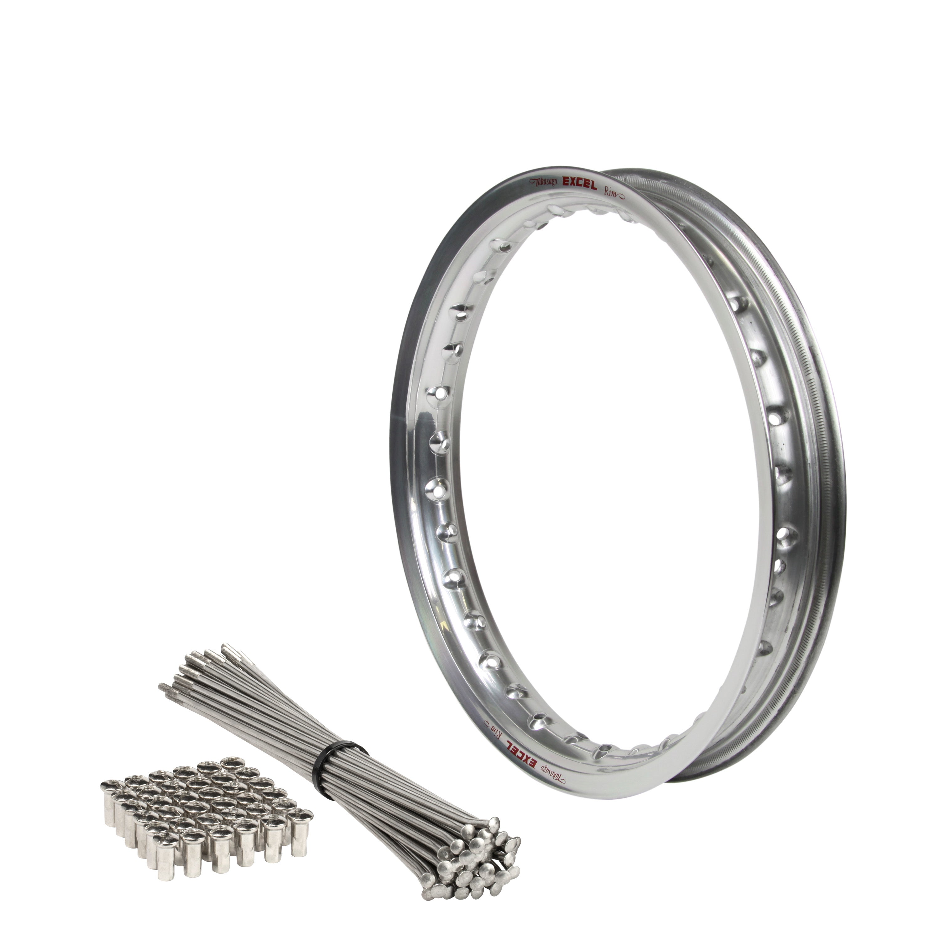 Suzuki RM80-RM85 1990-2025 (16x1.85) OEM Rear Bulldog Spoke Set & Silver Excel Rim