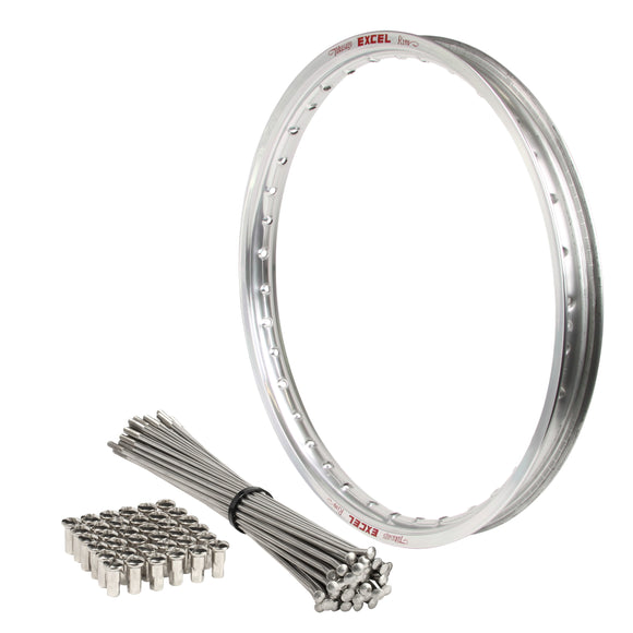 HONDA CRF250 RALLY 2020 Front 21x1.60 36h Excel   Silver Rim and Spoke Kit