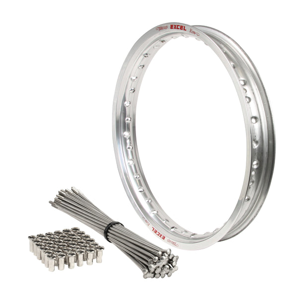 HONDA XL250S 1978 Rear 18x2.15 36h Excel   Silver  Rim and Spoke Kit