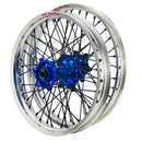 DID DirtStar / Axiom Yamaha WR250-450F 2003-18 Silver Rim / Blue Hub / Black Spokes / Blue Nipples 21x1.6/18x2.15 Enduro Wheel Set-2