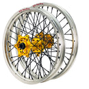 DID DirtStar / Axiom Honda CRF250-450R 2014-26 Silver Rim / Gold Hub / Black Spokes / Black Nipples 21x1.6/19x2.15 Motocross Wheel Set-2