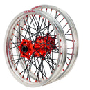 DID DirtStar / Axiom KTM / Husqvarna / GasGas 2003-26 Silver Rim / Orange Hub / Black Spokes / Orange Nipples 21x1.6/19x2.15 Motocross Wheel Set-1