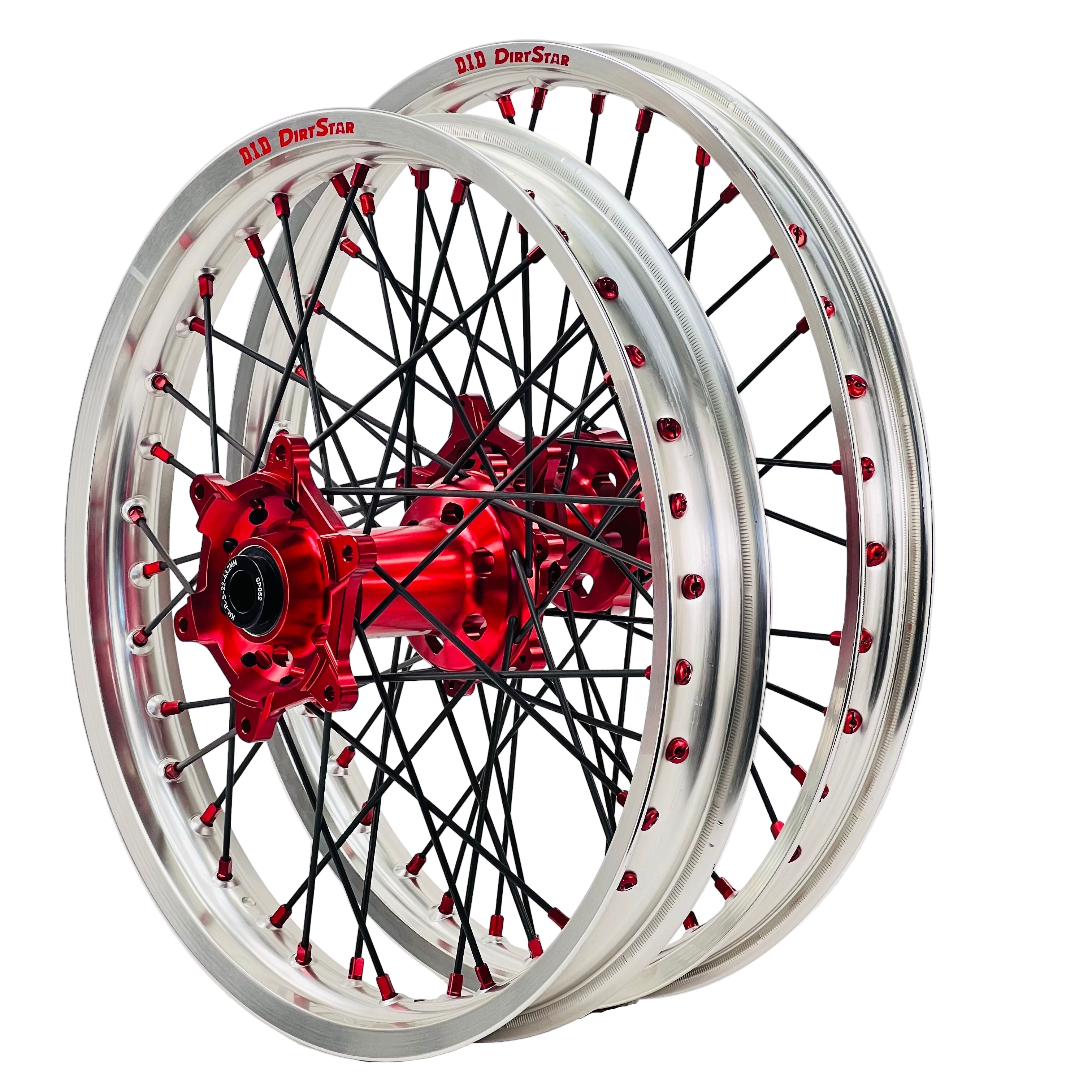 DID DirtStar / Axiom Yamaha YZ-YZF 2009-26 Silver Rim / Red Hub