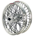 DID DirtStar / Axiom Suzuki RM125-250 1996-11 Silver Rim / Silver Hub / Black Spokes / Black Nipples 21x1.6/19x2.15 Motocross Wheel Set-1