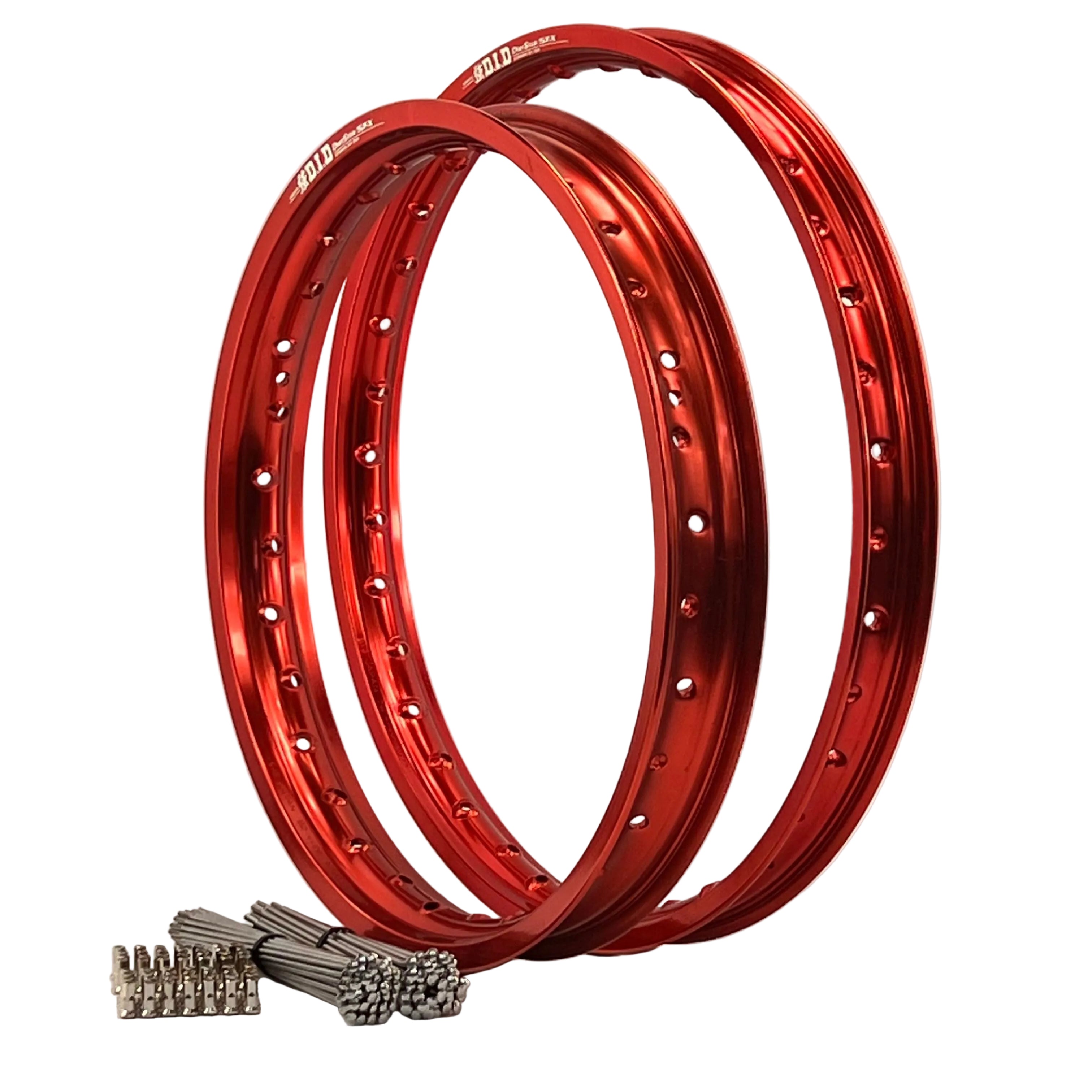 Red Did Rims Honda XR250-400-600-650 1998-2006 21/18x2.15 OEM Front/Rear Red DID Di ...