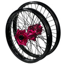 ENVY/DID STX KTM EXC-EXCF 125-450 2003-2013 21/18x2.15 Black / Hot Pink with Black Spokes Wheel Set-1