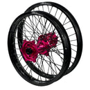 ENVY/DID STX Yamaha YZ250-450F 2014-2025 21/19x2.15 Black / Hot Pink with BLACK Spokes Wheel Set-1