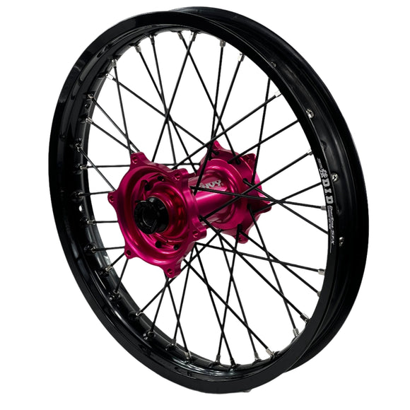 ENVY/DID STX KTM EXC-EXCF. HQVA TE-FE, Gas Gas EC 125-450 2024-2025 21/18x2.15 Black / Hot Pink with Black Spokes Wheel Set