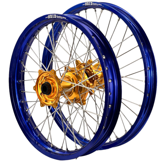Envy/DID 21/19x2.15 Honda CR125-250R 1995-1999 Blue/Gold Wheel Set