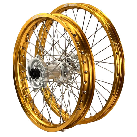ENVY / DID STX 21/18x2.15 Honda XR600 1986-99 Gold Rim / Silver Hub Wheel Set