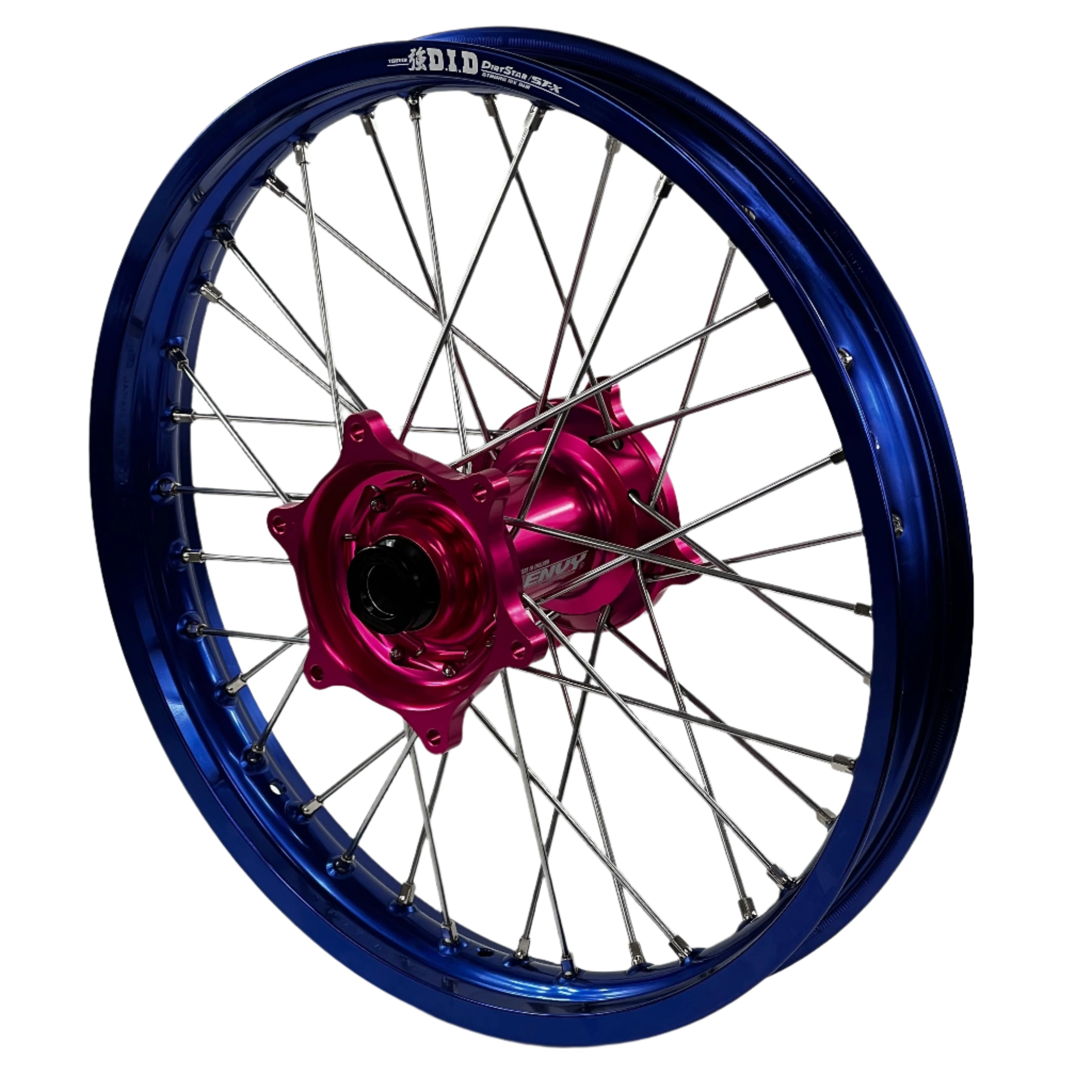 ENVY/DID STX Yamaha YZ250-450F 2014-2025 21/19x2.15 Blue / Hot Pink Wheel Set