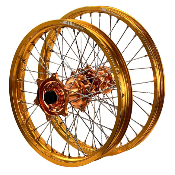 Envy/DID 21/19x2.15 KTM SX-SXF 2003-12/ TC-FC 2014 Gold/Copper Wheel Set