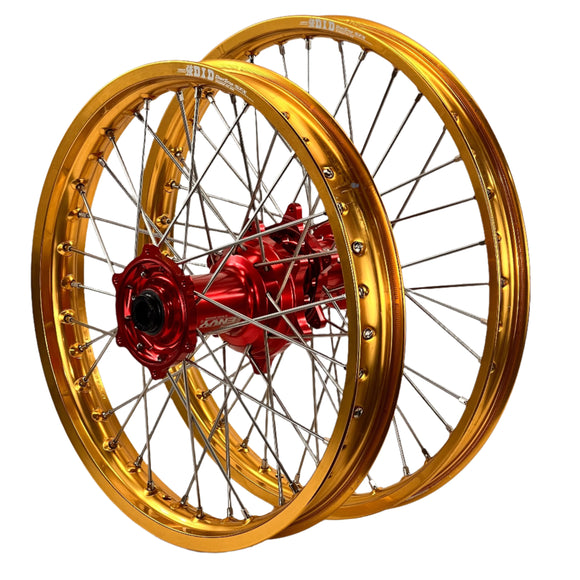 ENVY / DID STX 21/18x2.15 Honda XR600 1986-99 Gold Rim / Red Hub Wheel Set
