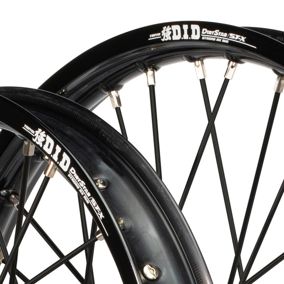 Envy/DID 21/18 KTM EXC-EXCF 16-23 / Husqvarna TE-FE 16-23 Black Rim / Black Hub Black Spokes Wheel Set
