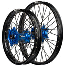 Envy/DID 21/19 Yamaha YZ125-250 1998 Black Rim / Blue Hub Black Spokes Wheel Set-1