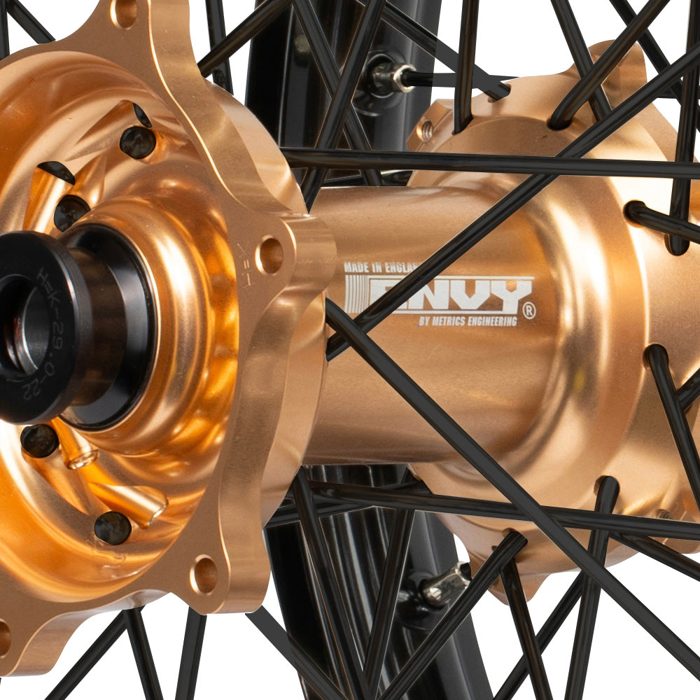 Envy/DID 21/19 Yamaha YZ250-450F 09-13 Black Rim / Copper Hub Black Spokes Wheel Set