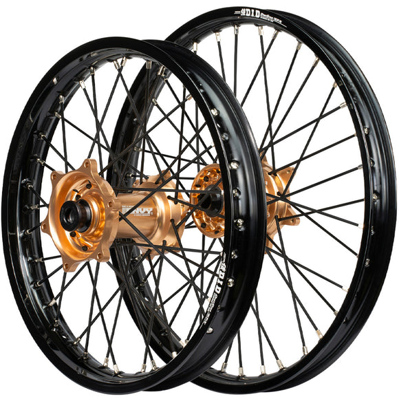 Envy/DID 21/19 KTM SX-SXF 03-12/ TC-FC 2014 Black Rim / Copper Hub Black Spokes Wheel Set