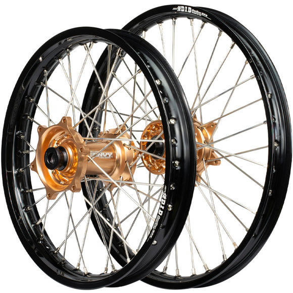 Envy/DID Suzuki RMZ250-450 2007-24 Black/Copper Wheel Set
