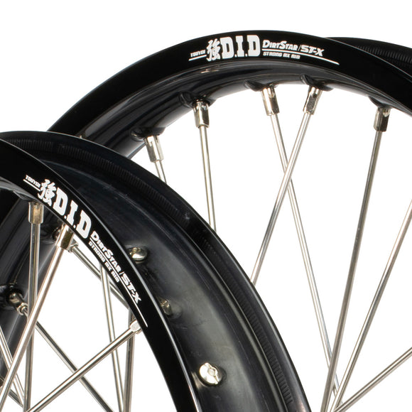 Envy/DID Kawasaki KX125-250-500 1993-98 Black/Factory Wheel Set
