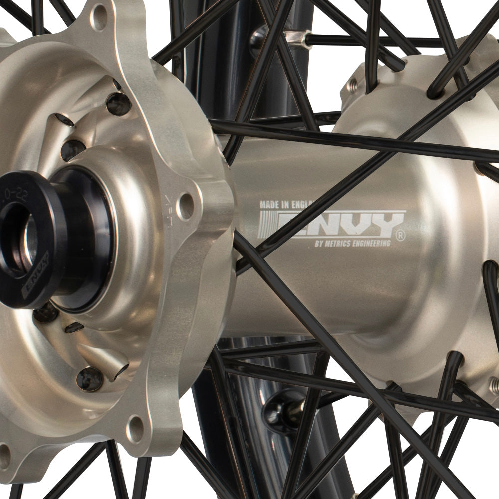 Envy/DID 21/19 Yamaha YZ125-250/YZ250-450F 99-07 Black Rim / Factory Hub Black Spokes Wheel Set