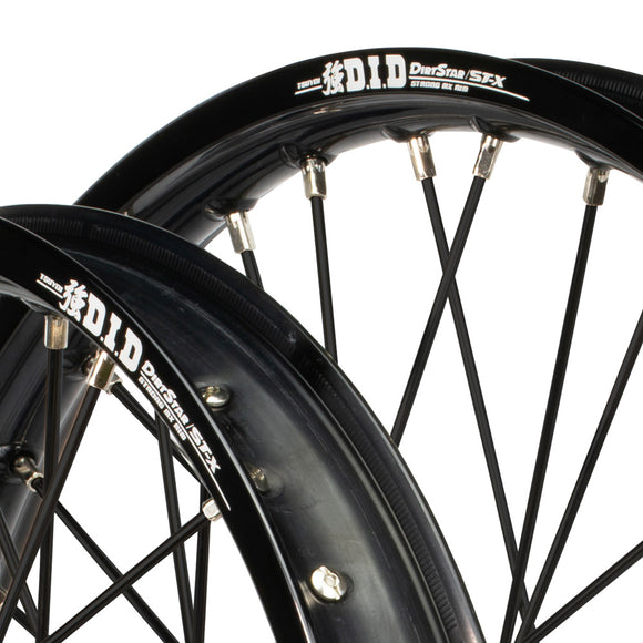 Envy/DID 21/18 Honda CRF250-450RX 2019-24 Black Rim / Factory Hub Black Spokes Wheel Set