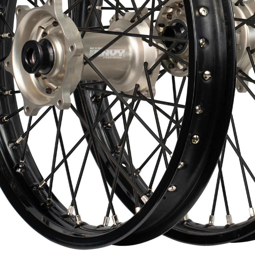 Envy/DID 21/19 Yamaha YZ125-250/YZ250-450F 99-07 Black Rim / Factory Hub Black Spokes Wheel Set