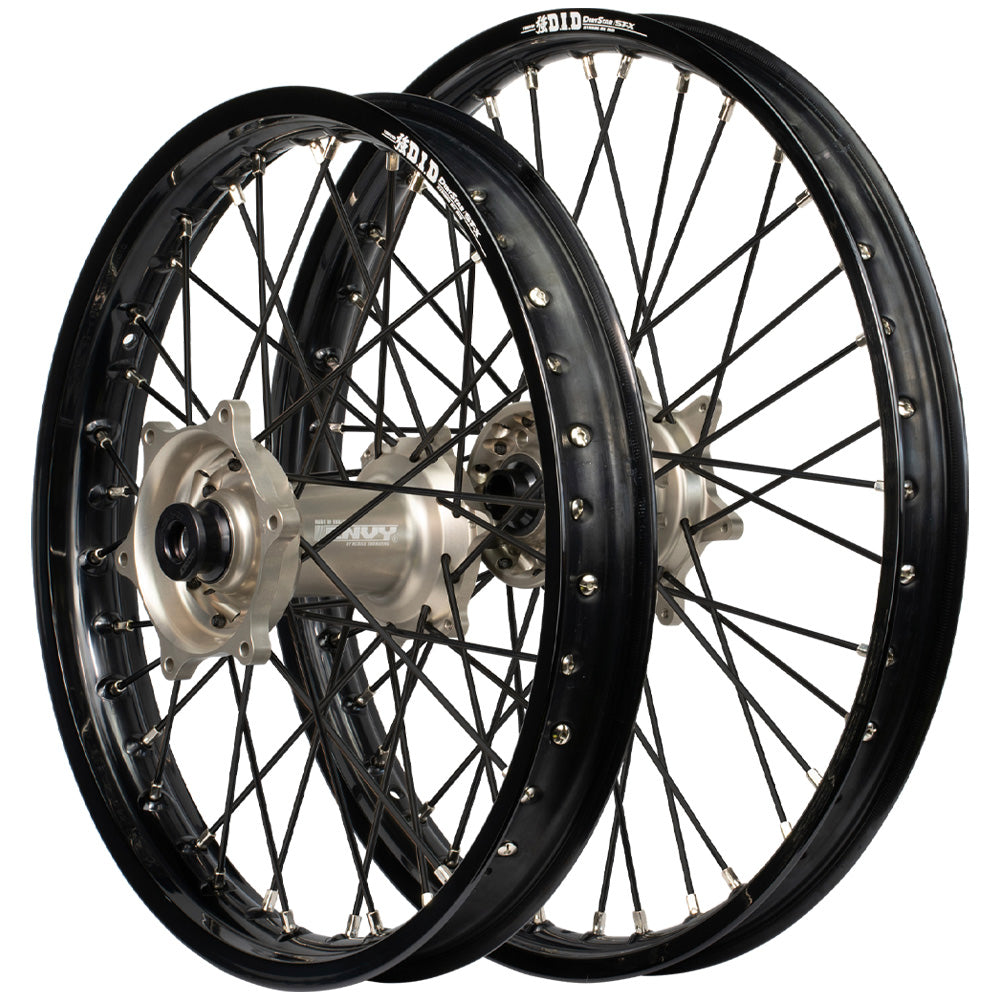 Envy/DID 21/19 Yamaha YZ125-250/YZ250-450F 99-07 Black Rim / Factory Hub Black Spokes Wheel Set