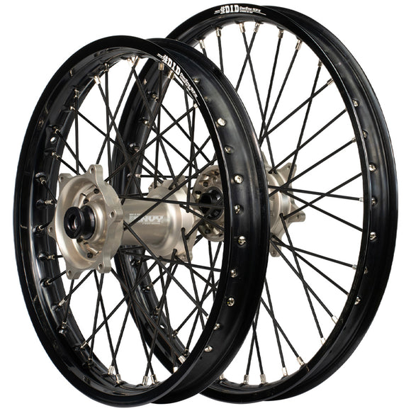Envy/DID 21/19 Kawasaki KX250F 21-24/ KX450F 19-24 Black Rim / Factory Hub Black Spokes Wheel Set