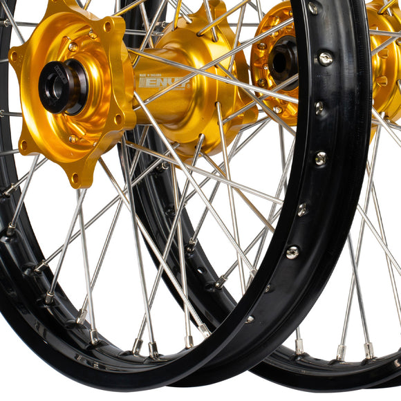 Envy/DID Suzuki RMZ250-450 2007-24 Black/Gold Wheel Set