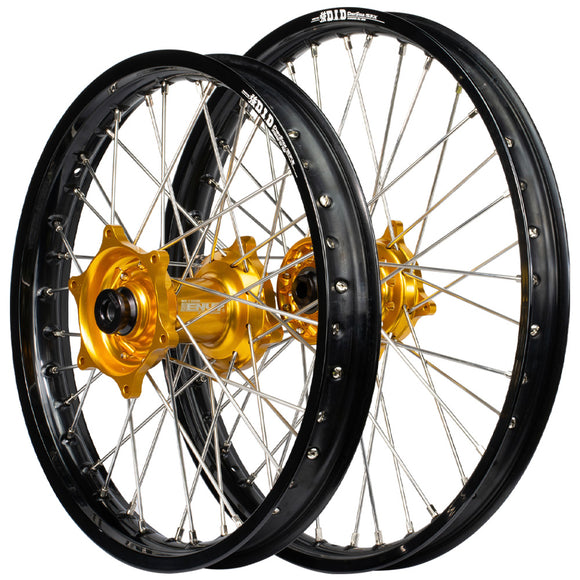 Envy/DID Yamaha YZ125-250 1996-97 Black/Gold Wheel Set