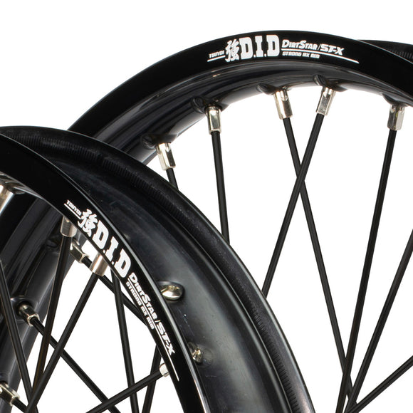 Envy/DID 21/19 KTM SX-SXF 03-12/ TC-FC 2014 Black Rim / Gold Hub Black Spokes Wheel Set