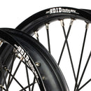 Envy/DID 21/19 Yamaha YZ125-250/YZ250-450F 99-07 Black Rim / Gold Hub Black Spokes Wheel Set-4