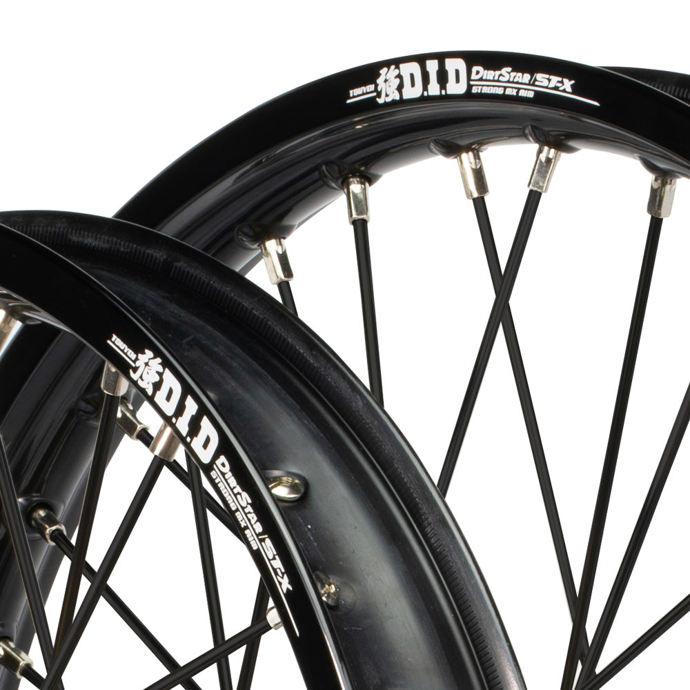 Envy/DID 21/19 KTM SX-SXF 15-22, Husqvarna TC-FC 16-22 Black Rim / Gold Hub Black Spokes Wheel Set