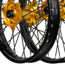 Envy/DID 21/19 KTM SX-SXF 03-12/ TC-FC 2014 Black Rim / Gold Hub Black Spokes Wheel Set-3