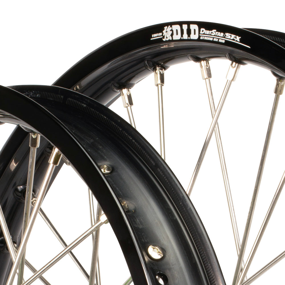 Envy/DID Kawasaki KX125-250-500 1999-02 Black/Green Wheel Set
