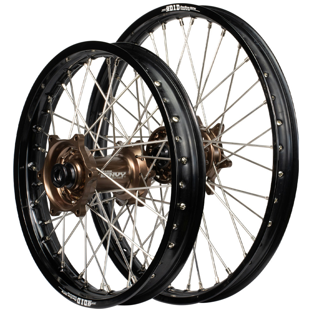 Envy/DID 21/18 KTM SX-SXF 15-22, Husqvarna TC-FC 16-22 Black/Mag Wheel Set