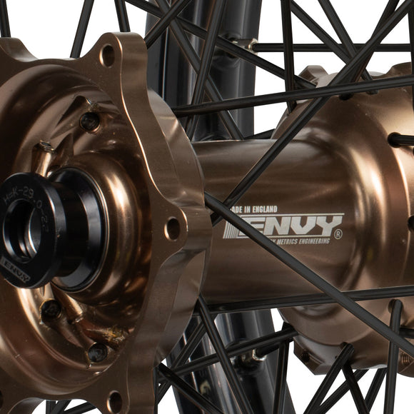 Envy/DID 21/19 Kawasaki KX250F 21-24/ KX450F 19-24 Black Rim / Mag Hub Black Spokes Wheel Set