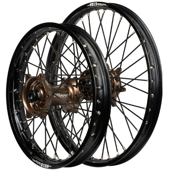 Envy/DID 21/18 KTM EXC-EXCF 03-15 / TE-FE 250-501 14-15 Black Rim / Mag Hub Black Spokes Wheel Set